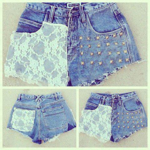 short feito de calça jeans
