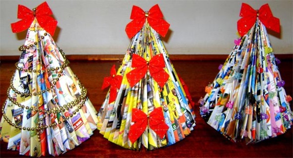 Como fazer árvore de natal artesanal Como fazer árvore de natal artesanal