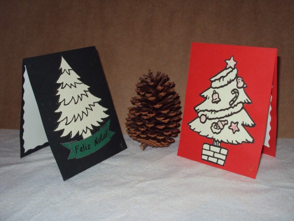 Como fazer cartão de natal artesanal 012