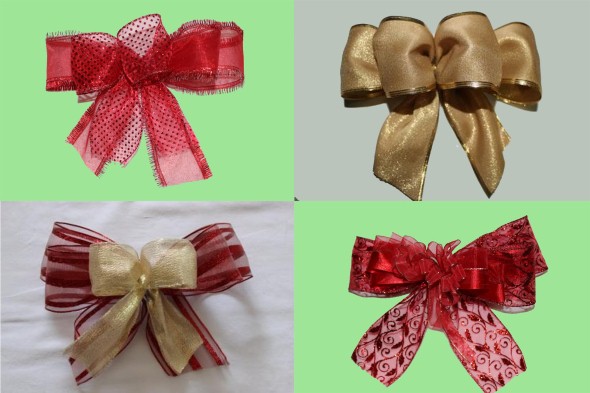 Laços de fita decorativos para o Natal Laços de fita decorativos para o Natal