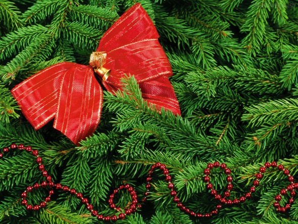 Laços de fita decorativos para o Natal 002