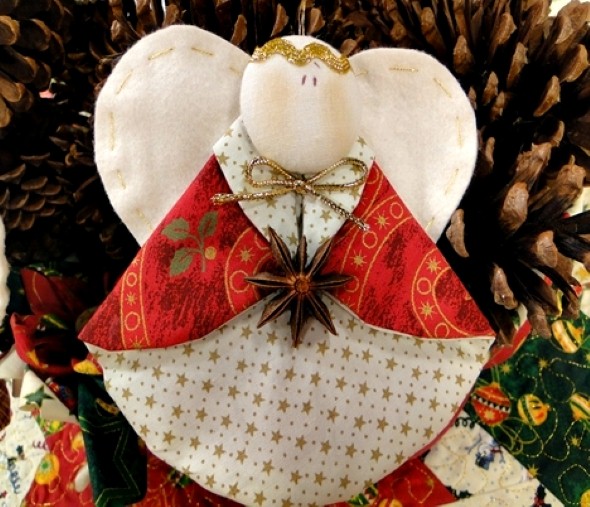 Anjinho de tecido – Decoração de Natal 002