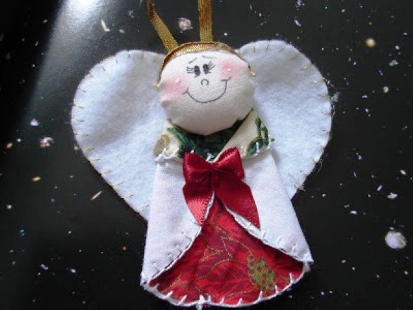 Anjinho de tecido – Decoração de Natal 011