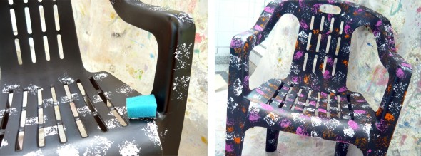 Personalizar cadeiras de plástico antigas 004