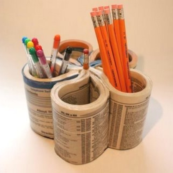 Porta canetas de material reciclado 004