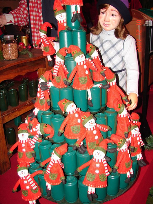 Árvore de Natal de material reciclado 003