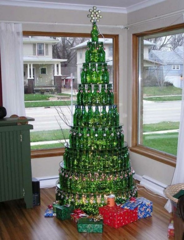 Árvore de Natal de material reciclado 006