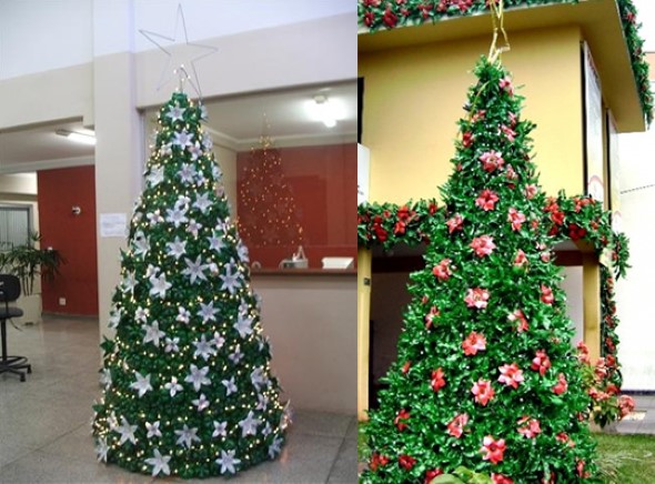 Árvore de Natal de material reciclado 012