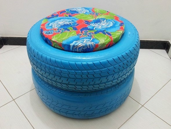 Artesanato com pneus – Reciclando com arte 002