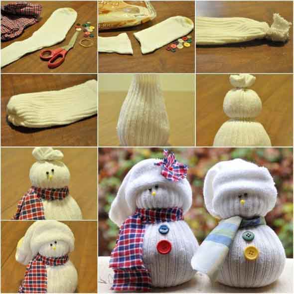 Como fazer um boneco com meias de algodão 001